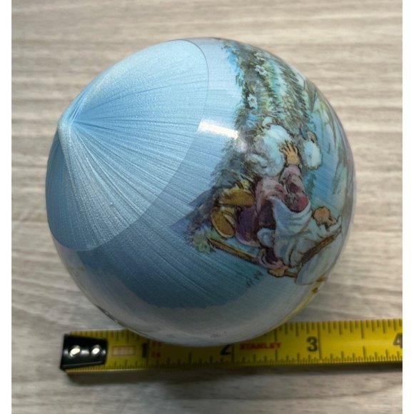 Hallmark Satin Ball Ornament Season of Caring Shepherd Vintage Christmas 1982 - Picture 6 of 9